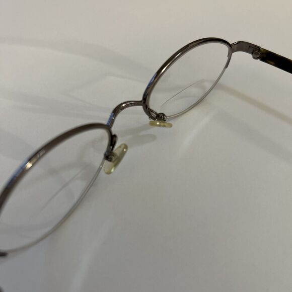 Liz Claiborne Gold Half-Rim Metal Crystal Eyeglass FRAMES - L327 0JM3 47-16-130 - Picture 5 of 16
